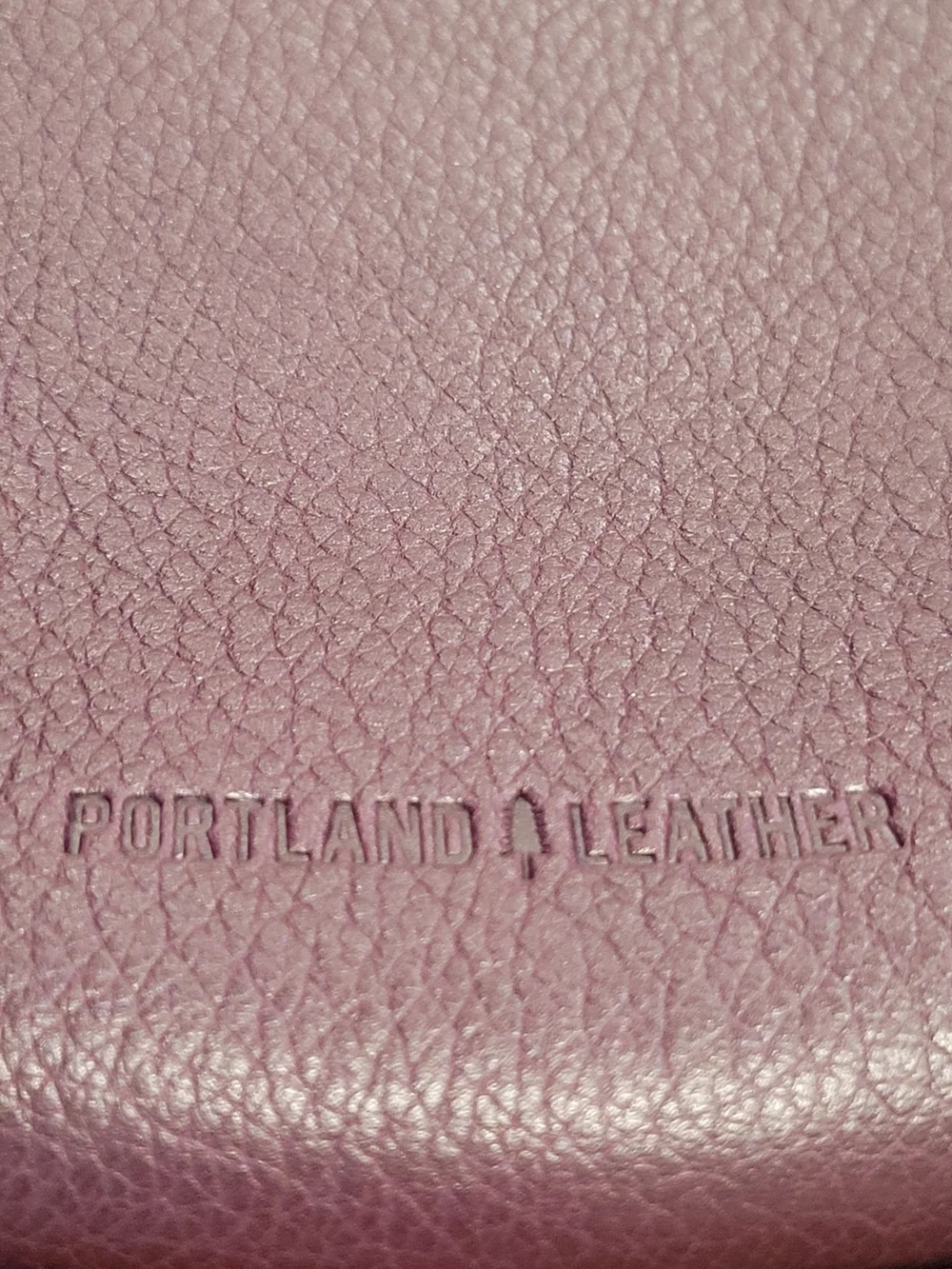 Portland Leather Plum Pebbled Shoulder Bag with Adjustable Strap - Picture 2 of 6